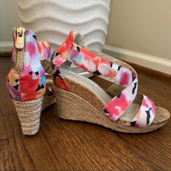 Adrienne Vittadini Shoes - Wedge Sandals By Adrienne Vittadini (Watercolor)